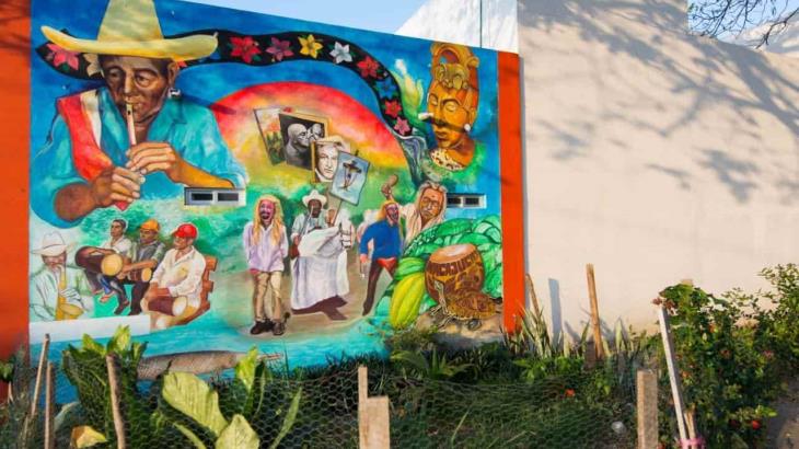 Plasman nuestros orígenes y tradiciones en maravilloso mural en Pomoca, Nacajuca. Plasman nuestros orígenes y tradiciones en maravilloso mural en Pomoca, Nacajuca.