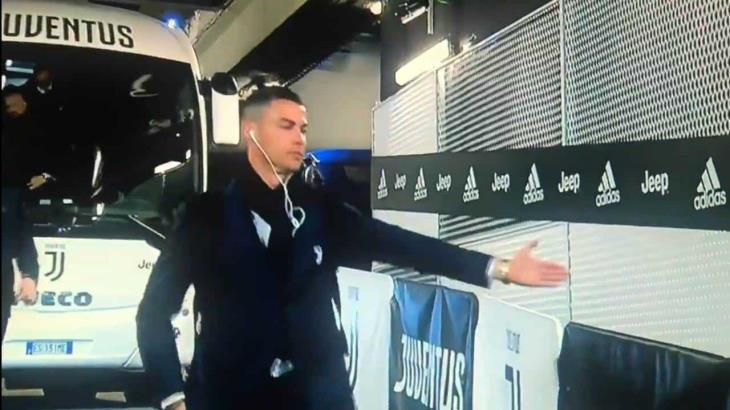 El partido de la Juventus fue a puerta cerrada y así llegó Cristiano Ronaldo El partido de la Juventus fue a puerta cerrada y así llegó Cristiano Ronaldo
