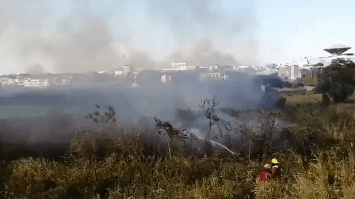 Se incendian pastizales en Villahermosa Se incendian pastizales en Villahermosa