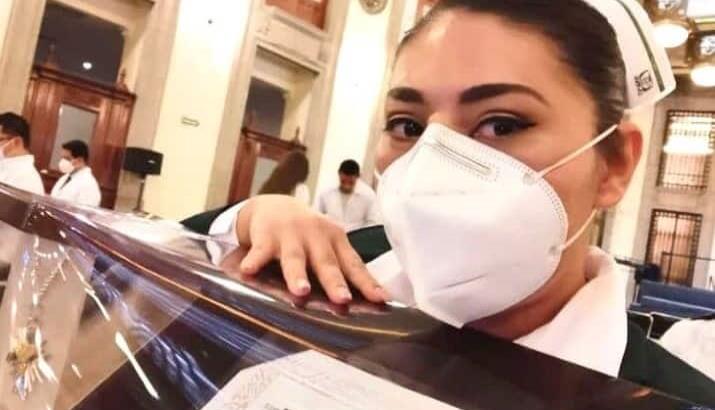 Recibe enfermera tabasqueña del IMSS condecoración "Miguel Hidalgo" por lucha contra el Covid Recibe enfermera tabasqueña del IMSS condecoración "Miguel Hidalgo" por lucha contra el Covid