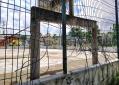 Lavamanos provisional es usado como bote de basura afuera de Tianguis Campesino