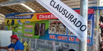 Clausura ayuntamiento de Centro local que vendía carne de cerdo en tianguis de Casa Blanca