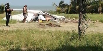 Caída de aeronave en Tecolutla Veracruz deja un muerto y un lesionado