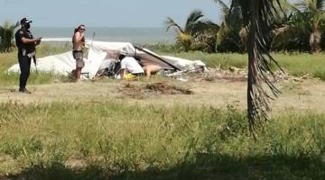 Caída de aeronave en Tecolutla Veracruz deja un muerto y un lesionado