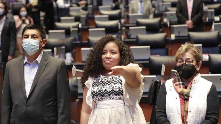 María Celeste Sánchez toma protesta como senadora suplente de Citlalli Hernández, ahora secretaria general de MORENA María Celeste Sánchez toma protesta como senadora suplente de Citlalli Hernández, ahora secretaria general de MORENA