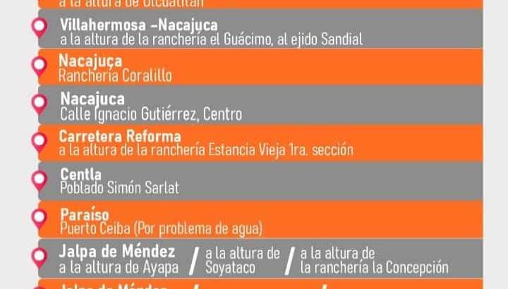 Al menos 28 vías de Tabasco han sido bloqueadas; se mantienen activos 22. Aquí la actualización: Al menos 28 vías de Tabasco han sido bloqueadas; se mantienen activos 22. Aquí la actualización: