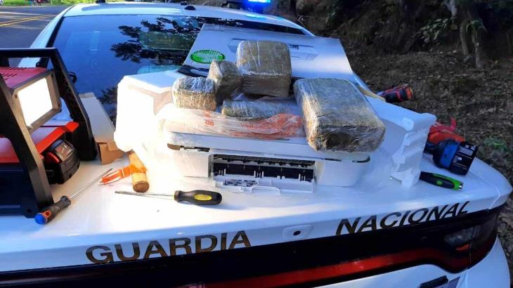 Asegura Guardia Nacional cinco paquetes de marihuana ocultos en una impresora en Oaxaca Asegura Guardia Nacional cinco paquetes de marihuana ocultos en una impresora en Oaxaca