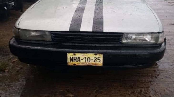 Asegura SSPC vehículo con placas sobrepuestas Asegura SSPC vehículo con placas sobrepuestas