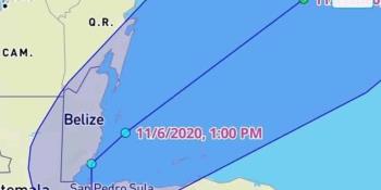 Se degrada huracán ´Eta´ a categoría 2; gobierno de Quintana Roo señala que en este momento no hay riesgo para el estado