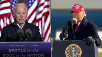 Trump y Biden terminan campañas van a la jornada electoral entre acusaciones y posibles acciones legales