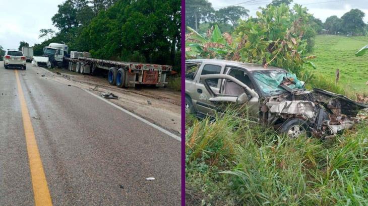 Accidente en la carretera Zapata-Tenosique, deja un muerto y un herido Accidente en la carretera Zapata-Tenosique, deja un muerto y un herido