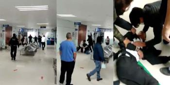 Familiares de paciente agreden a guardias y personal médico de Hospital, por no ingresarlo de urgencia en Tlaxcala