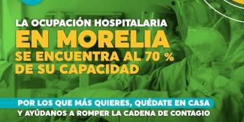 Preocupa Gobierno de Michoacán ocupación hospitalaria, "muy pronto habrá michoacanos que no podrán ser atendidos", advierte