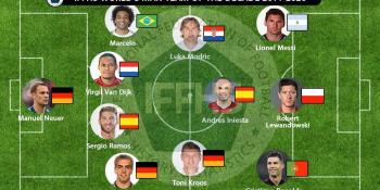 CR7, Messi, Iniesta y Ramos, en el 11 Ideal a nivel mundial de la década