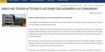 Inicia la Universidad Autónoma de Chiapas procedimiento de rescisión a profesor por expresiones misóginas