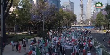 Marcha FRENAAA en la CDMX y realiza "juicio ciudadano" contra AMLO