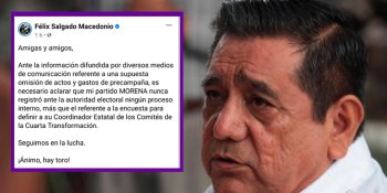 "Seguimos en la lucha", señala Félix Salgado ante posible revés a su candidatura