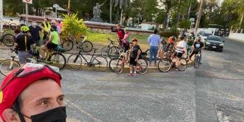4 asociaciones de ciclistas realizan el "Rol Paseo Tabasco" para promover uso de la "bici" y reactivar la economía