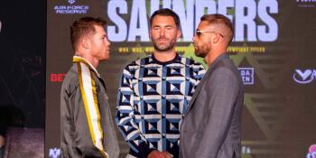 Saunders no da la mano al "Canelo" y se tensa la pelea