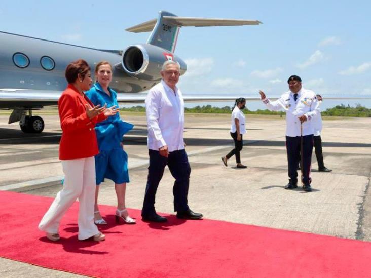 López Obrador llega a Belice para reunirse con Juan Antonio Briceño López Obrador llega a Belice para reunirse con Juan Antonio Briceño