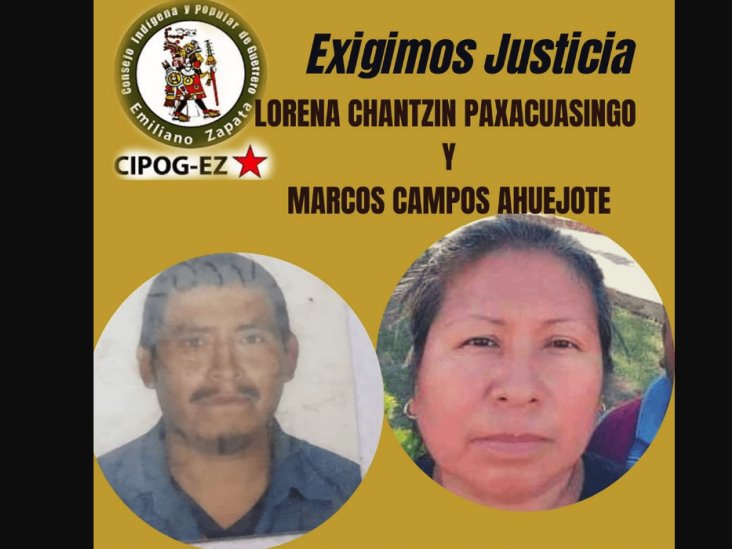 Hallan sin vida a activistas indígenas desaparecidos en Guerrero Hallan sin vida a activistas indígenas desaparecidos en Guerrero