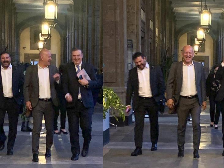 Coinciden Juan Ferrer, Alejandro Calderón Alipi y Marcelo Ebrard en Palacio Nacional Coinciden Juan Ferrer, Alejandro Calderón Alipi y Marcelo Ebrard en Palacio Nacional