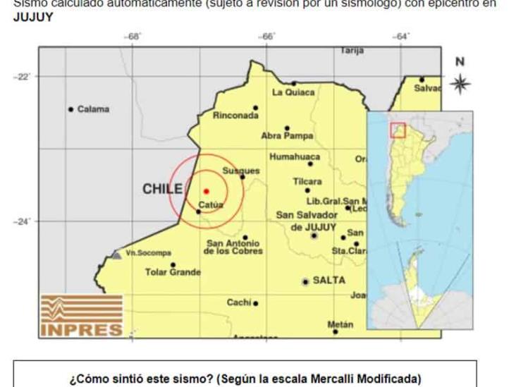 Se registra sismo de magnitud 6.8 en la frontera entre Chile y Argentina Se registra sismo de magnitud 6.8 en la frontera entre Chile y Argentina