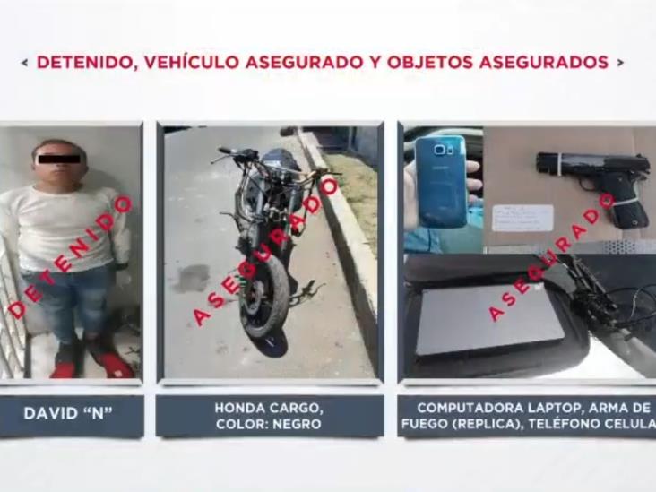 Detienen a sujetos que le robaron laptop a estudiante en asalto en Ecatepec Detienen a sujetos que le robaron laptop a estudiante en asalto en Ecatepec