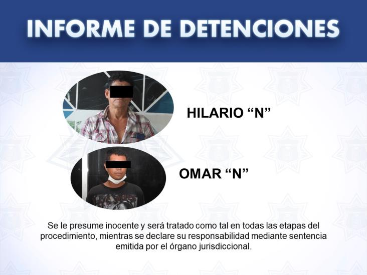 Arrestan a dos sujetos por robo a comercio Arrestan a dos sujetos por robo a comercio